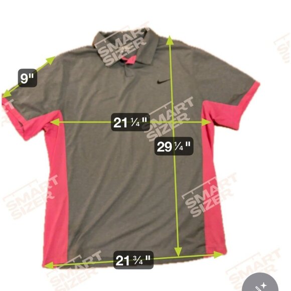 Nike Golf Dri-Fit Polo Shirt XL Gray & Pink Mens Short Sleeve Performance Top - Picture 6 of 6